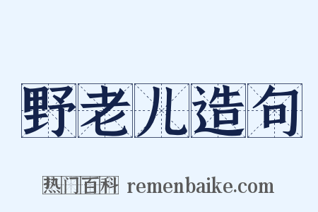 野老儿造句是什么意思的图片